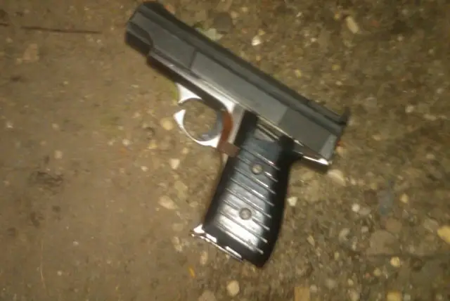 The gun retrieved at the scene
